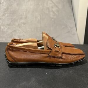 Allen Edmonds Elwood Shoes Mens Size 9 Brown Leather Driving Moc Loafers Slip On